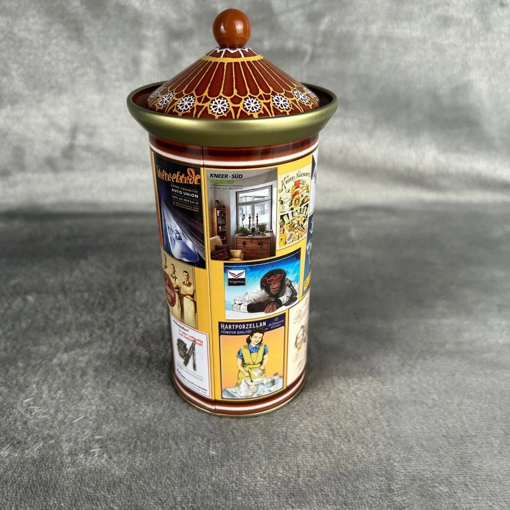 Schmidt Lebkuchen Nuremberg German Advertising‎ Biscuit Tin Domed Lid